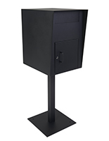 Pedestal drop box with floor standing placement 