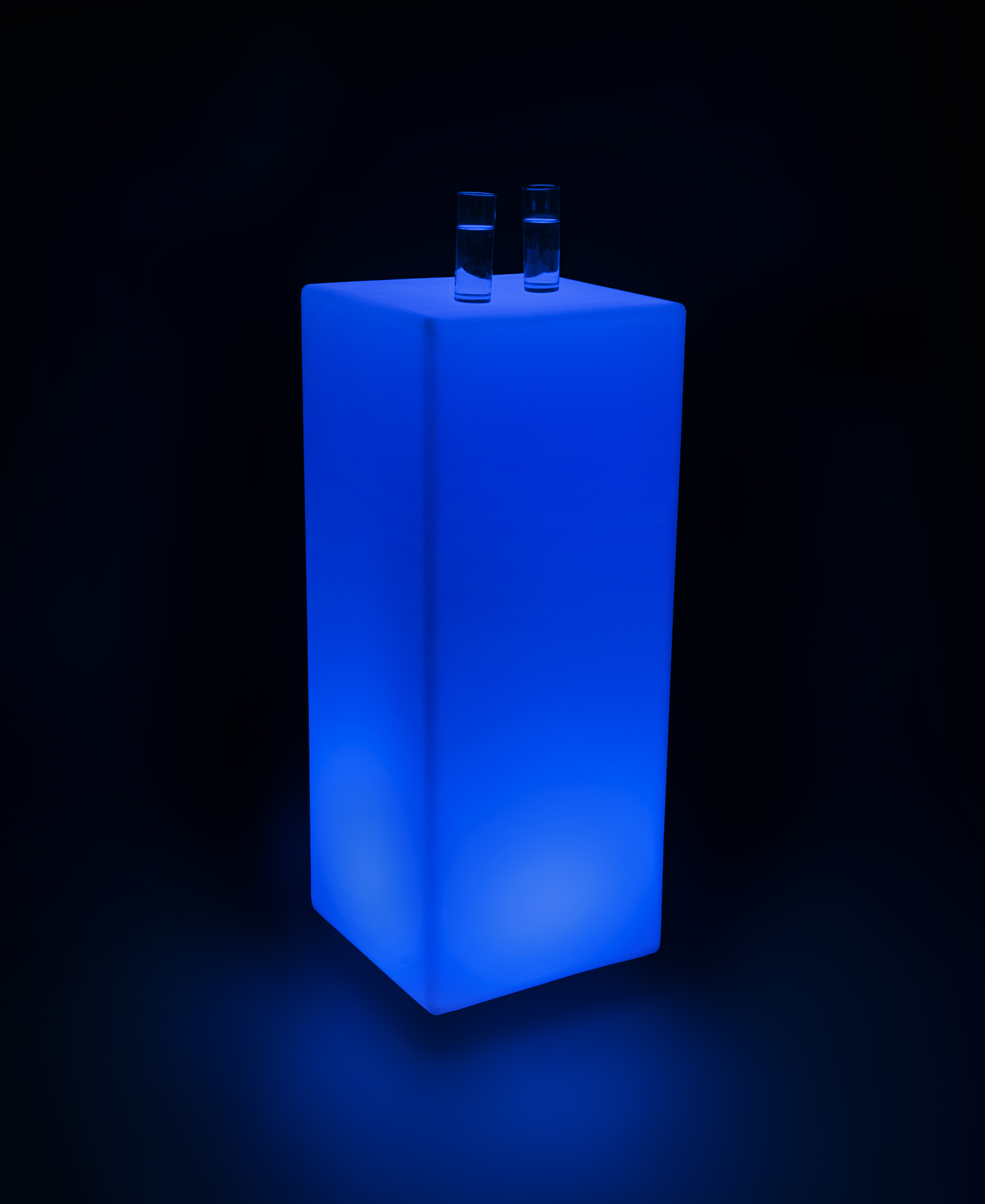 Color Changing LED Cocktail Table| 43.25” Tall with Square Top ...