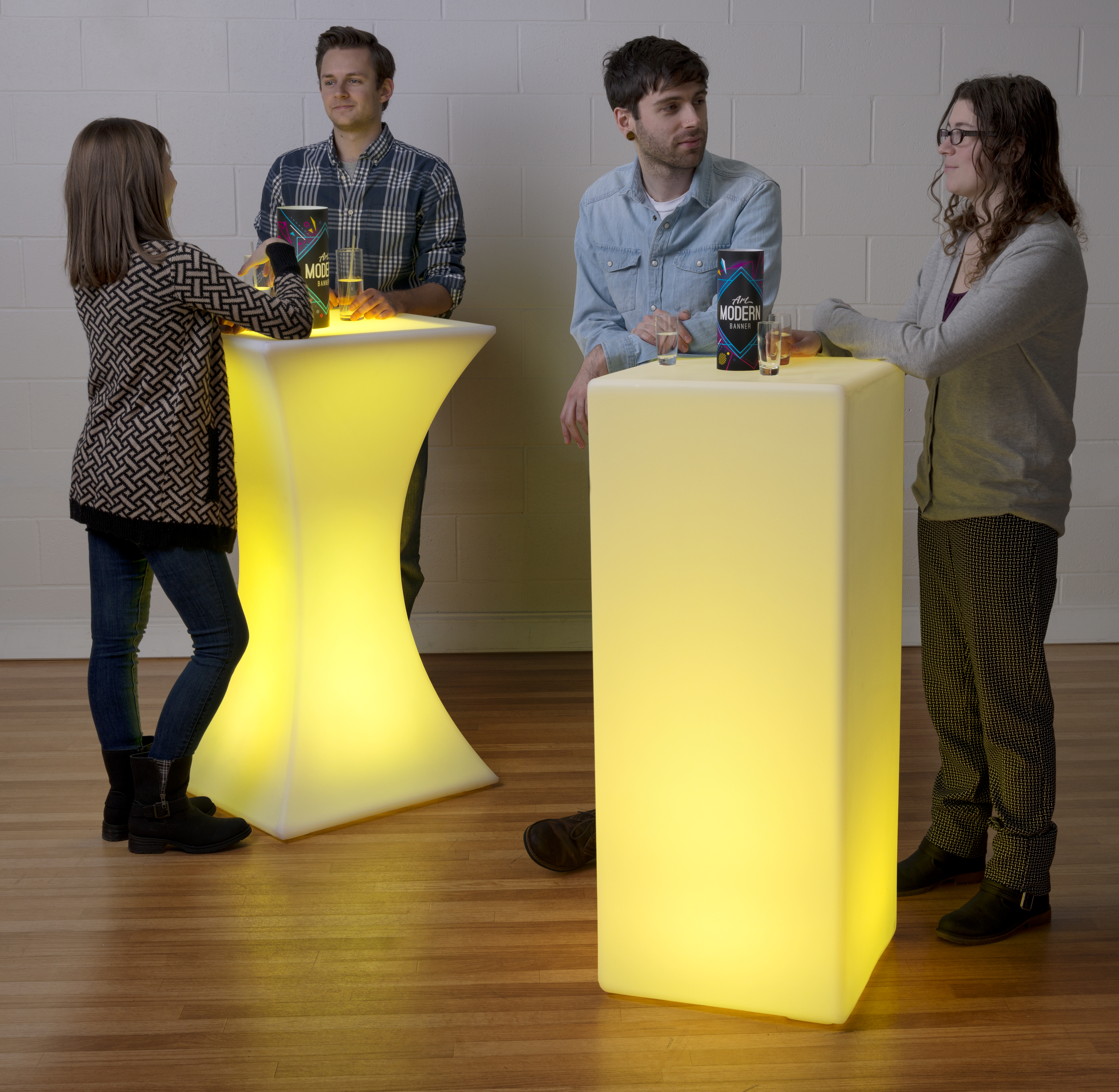 Led Pub Light LED Hourglass Pub Table | 16 Multicolored Light Options | Displays2Go