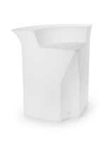 43.25-inch tall white plastic modular LED corner bar