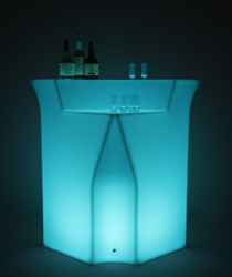 illuminated modular LED corner bar 