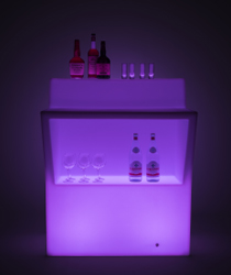 Illuminated LED bar with variable brightness