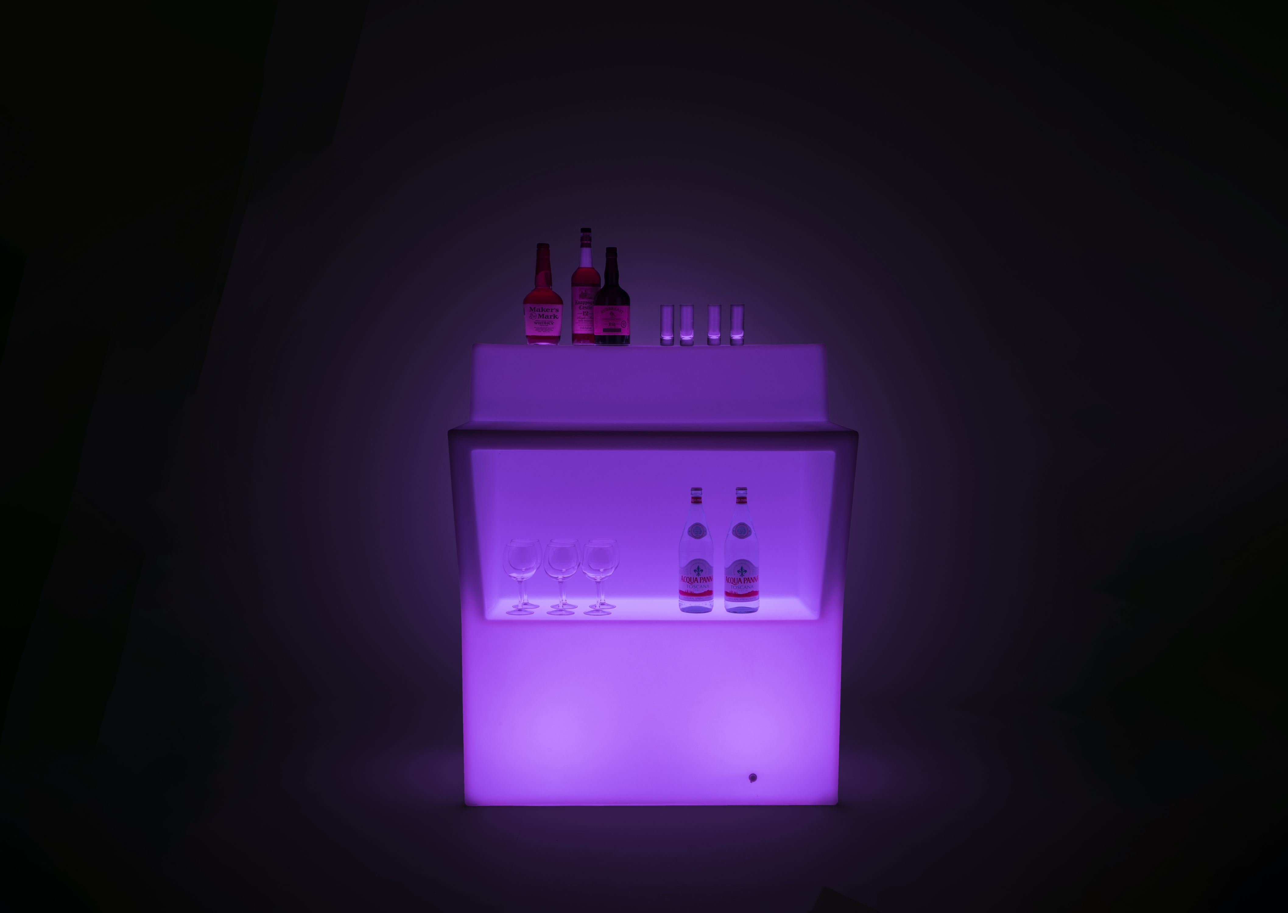Modular LED Bar with Extra Storage and Serving Space
