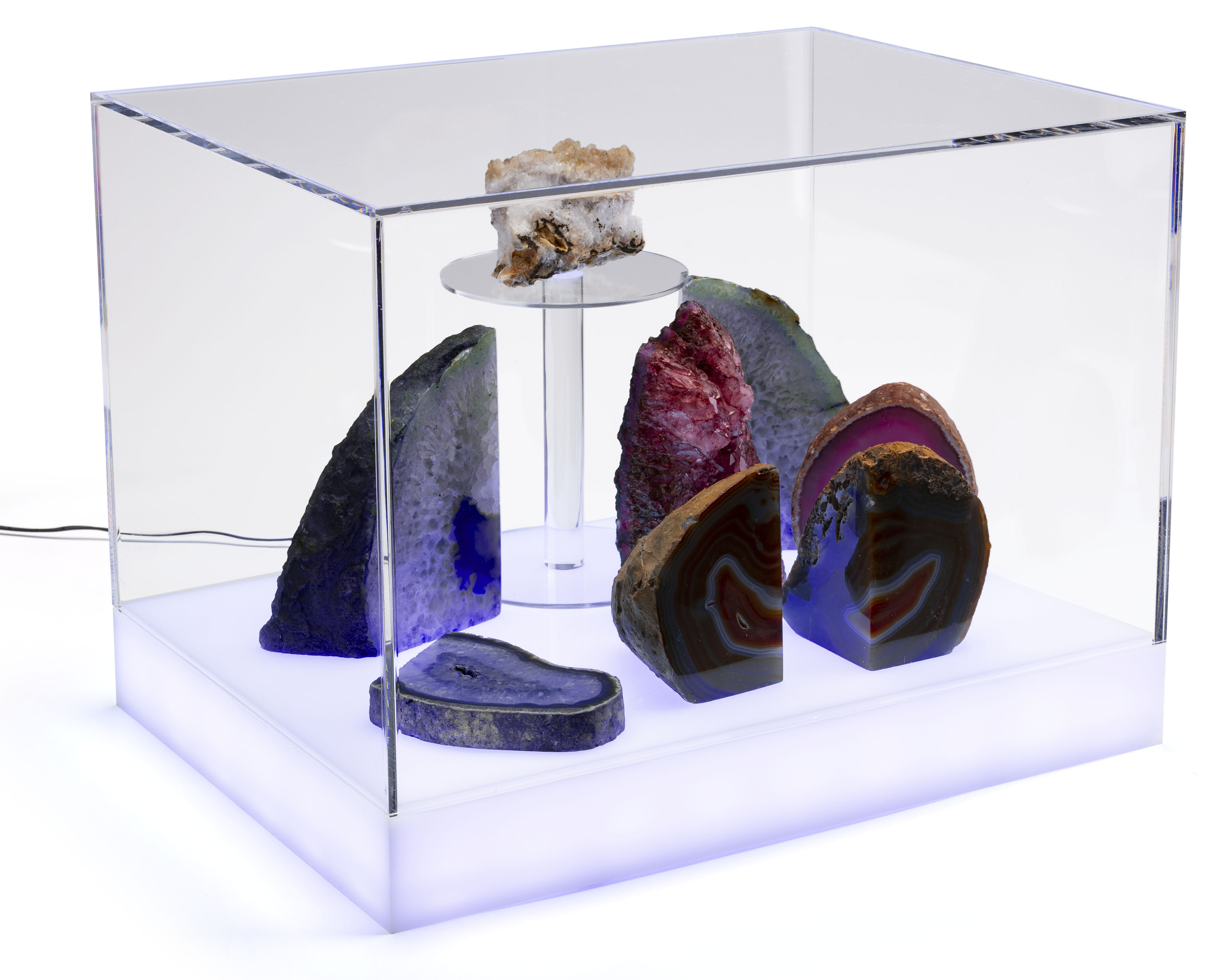 Countertop LED Collectibles Display Case | Color-Changing Base ...