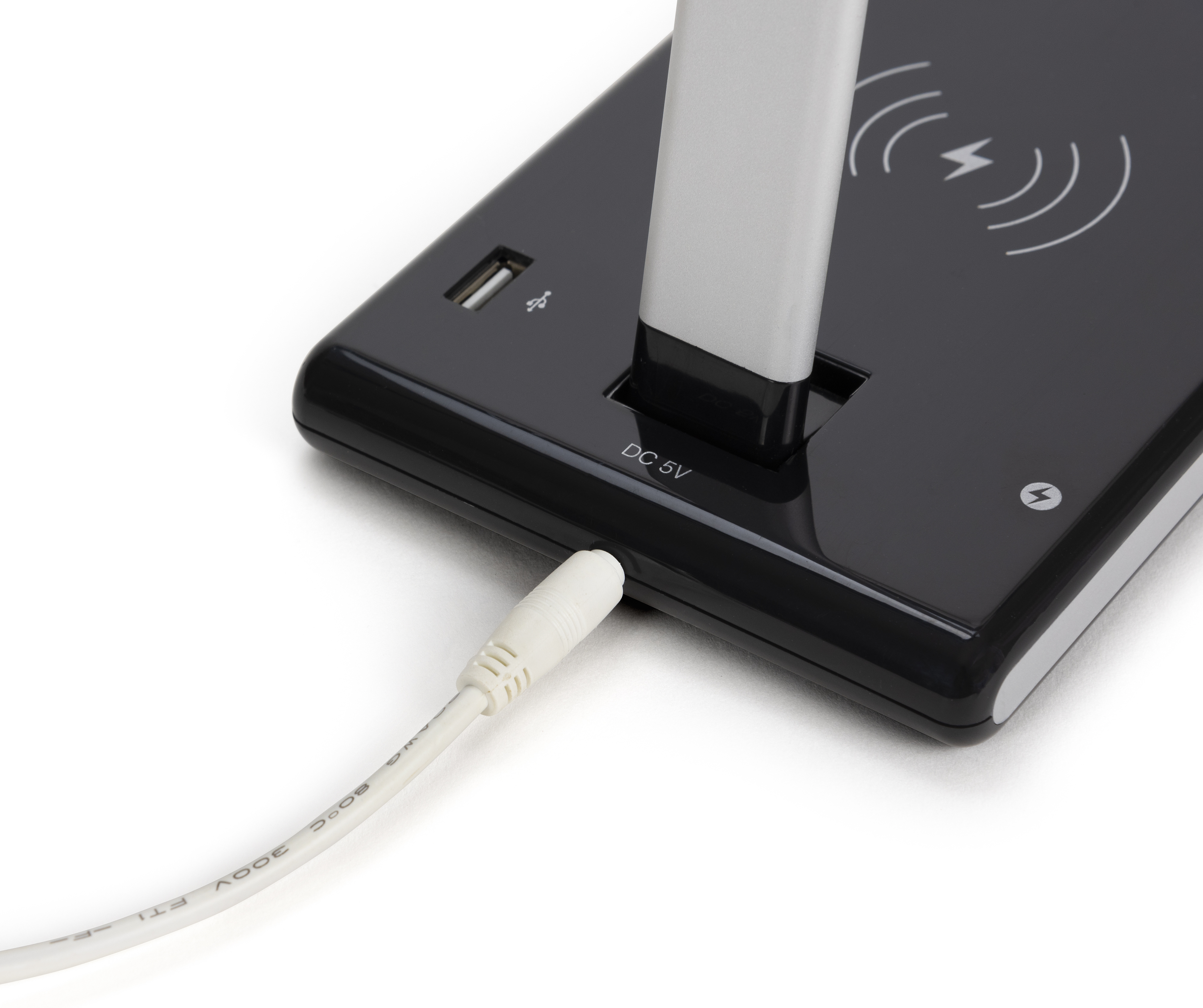 LED Desk Lamp w/ Wireless & USB Charging, Rotating Head - Black - Image 6