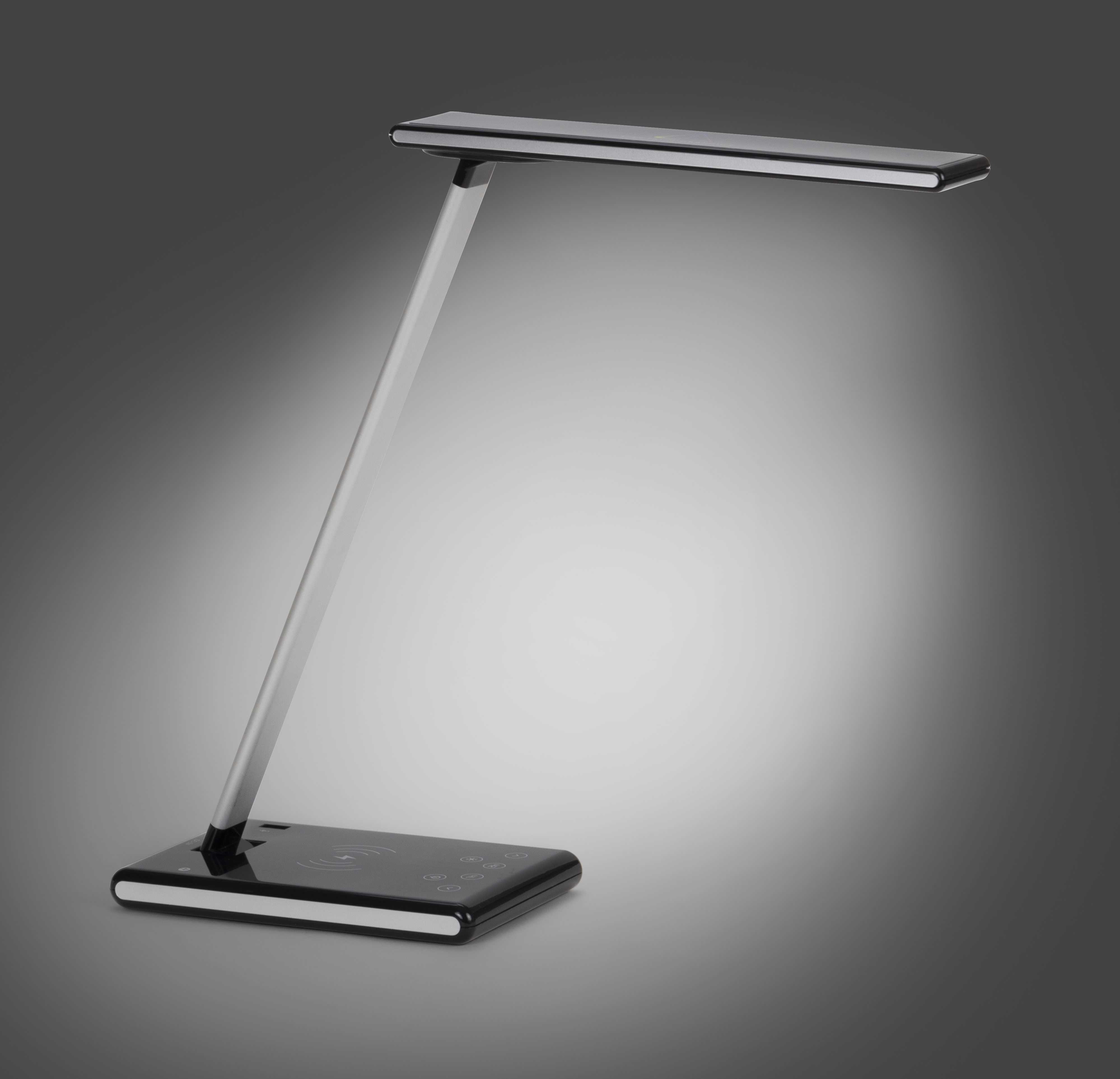 LED Desk Lamp w/ Wireless & USB Charging, Rotating Head - Black - Image 7