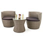 3 piece wicker bistro set with PE weaved material