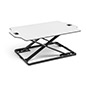 Foldable desktop riser with high-density polyethylene and steel construction