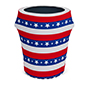 American flag trash can stretch wrap with contour fit