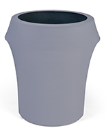 Spandex trash can covers with solid gray color material