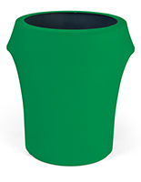 Spandex trash can covers with eye catching kelly green color
