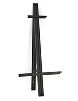 Wall mount easel with matte black finish