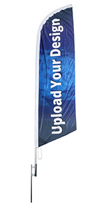 12-ft Custom Feather Flag Banner Printed on Polyester