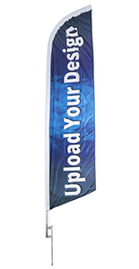 Swooping 14-ft Custom Advertising Feather Flag 