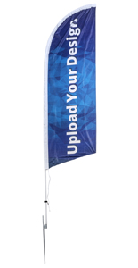 Outdoor 8-ft Custom Printed Flutter Flag