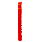 Branded plastic post bollard cover with 6 inch pole diameter in red