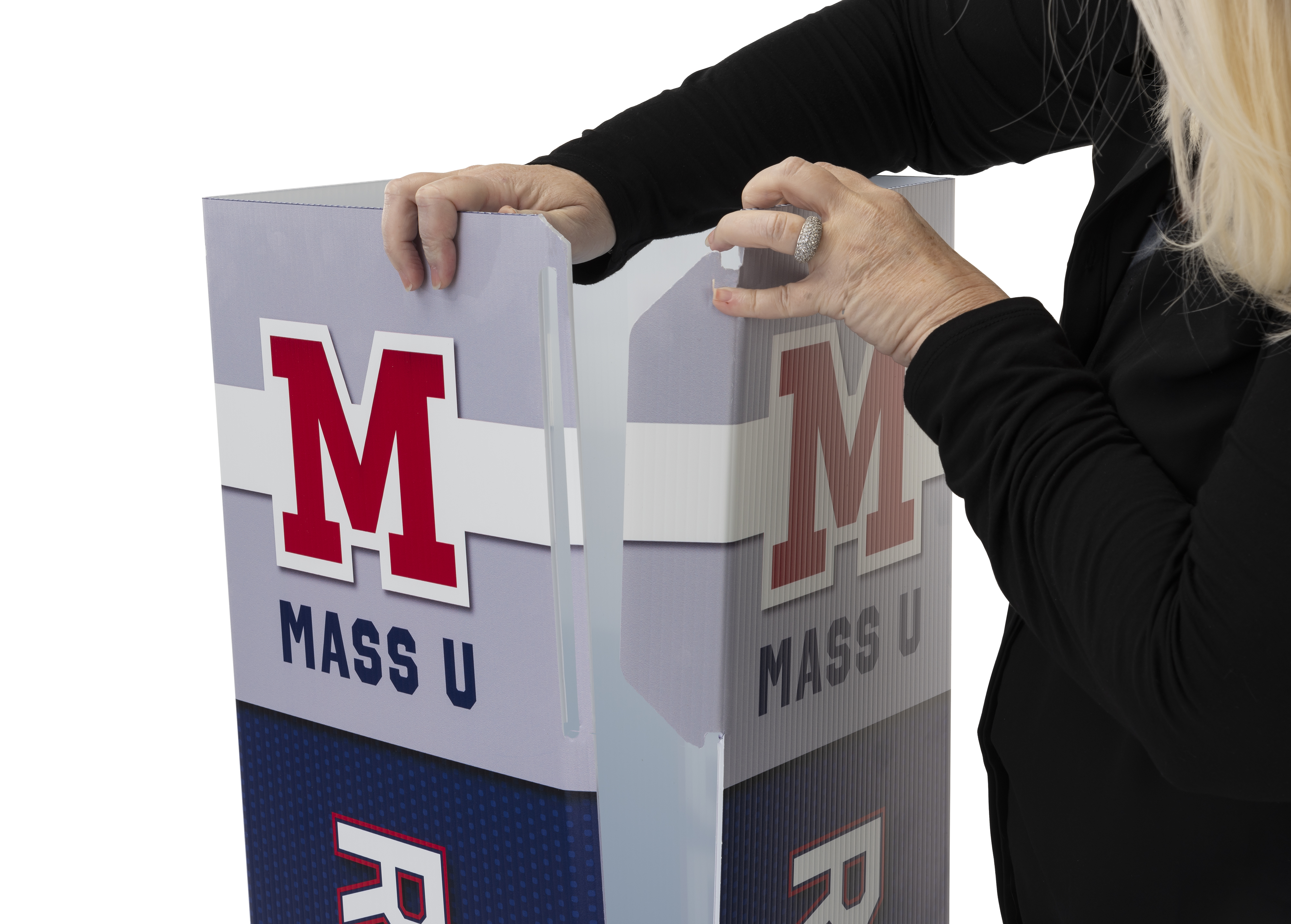 47.5 x 52 Coroplast® Bollard Sign Cover w/ 4-Sided Full-Color Custom Graphics - Image 5