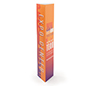 Triangle marketing bollard cover with full color graphics