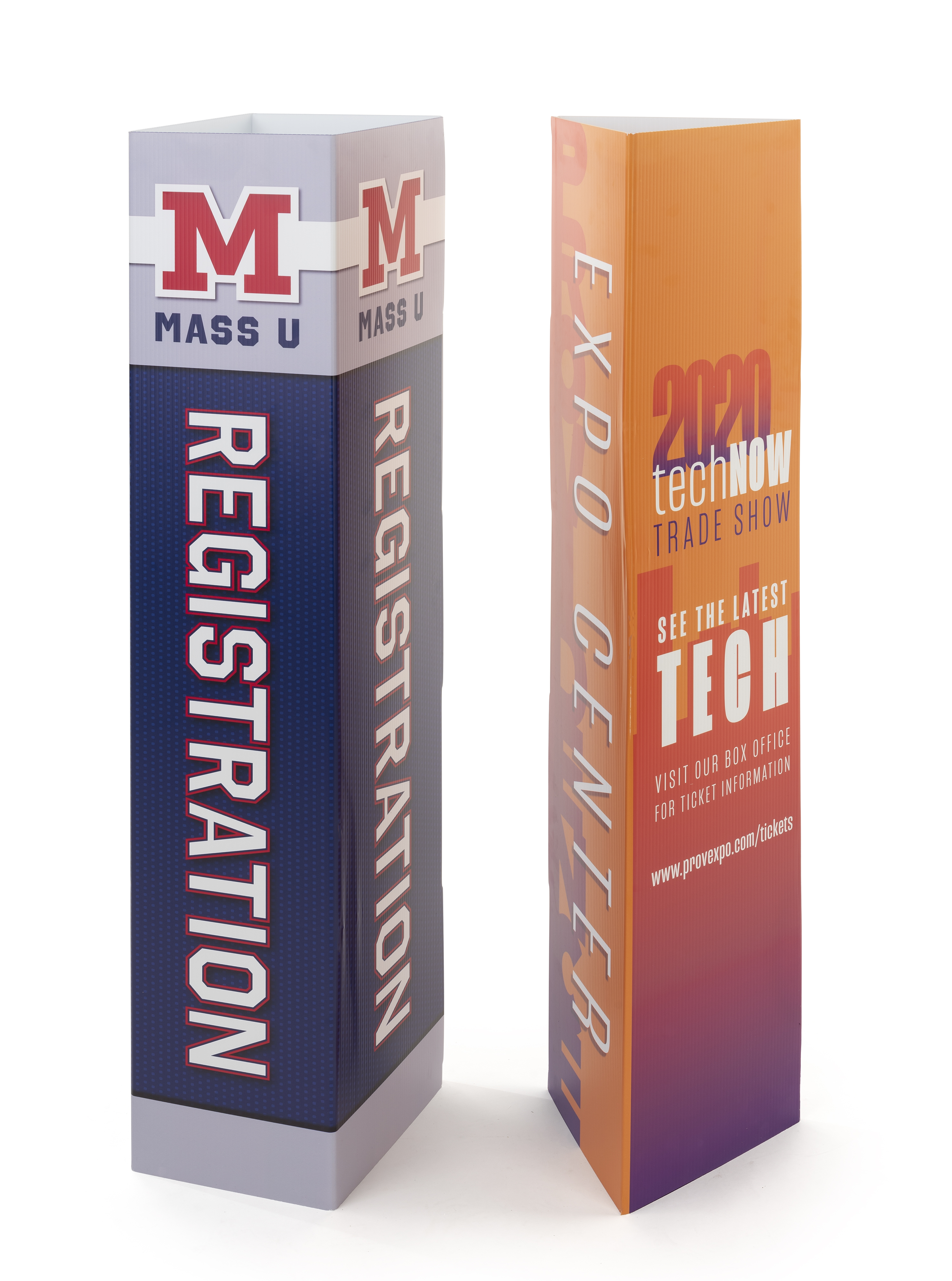 11.5 x 52 Coroplast® Bollard Sign Cover w/ 3-Sided Full-Color Custom Graphics - Image 8
