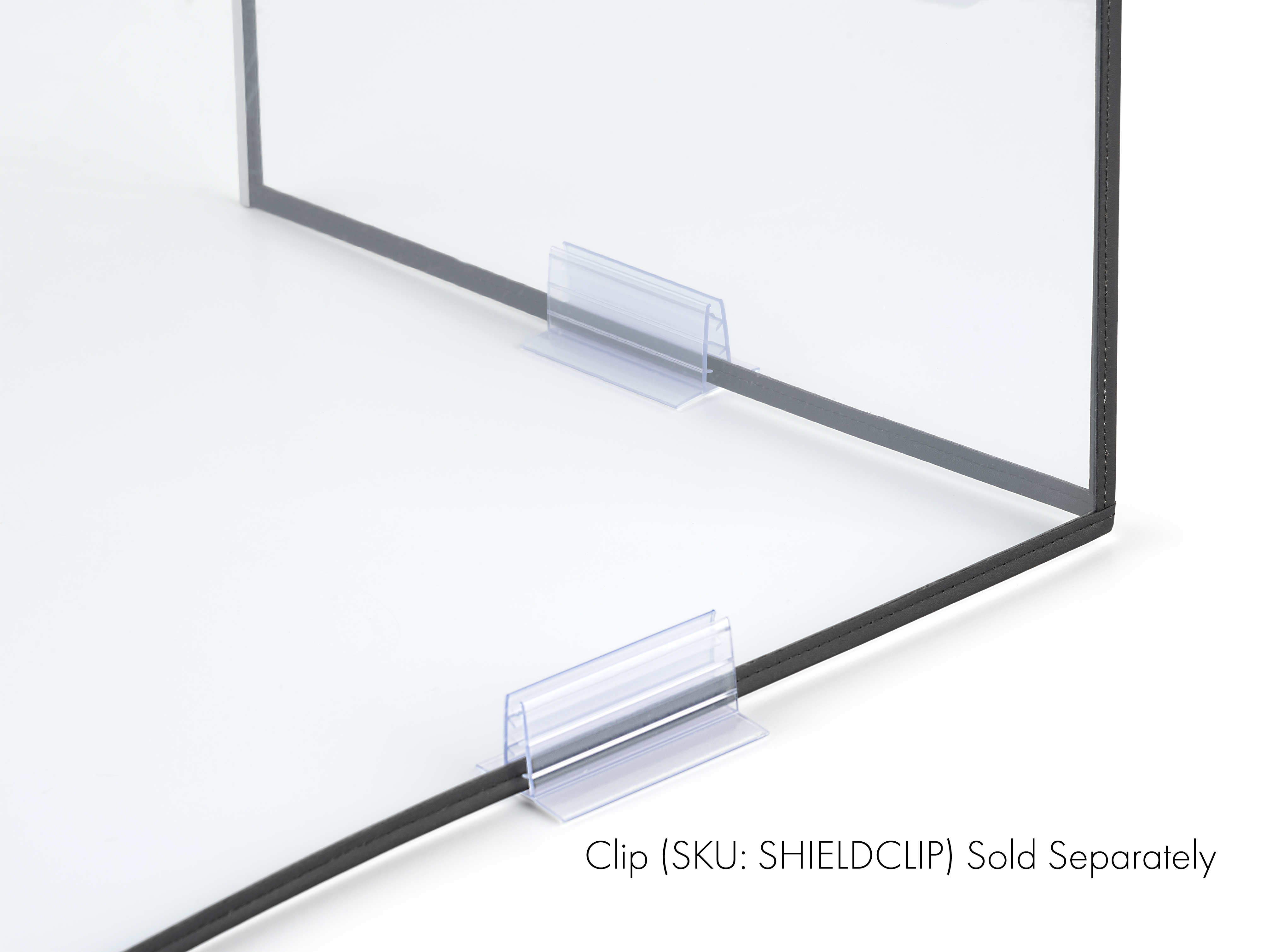 Computer Splash Guard PVC Desktop Splash Shield | Set of 10 Folding Barriers | Displays2Go