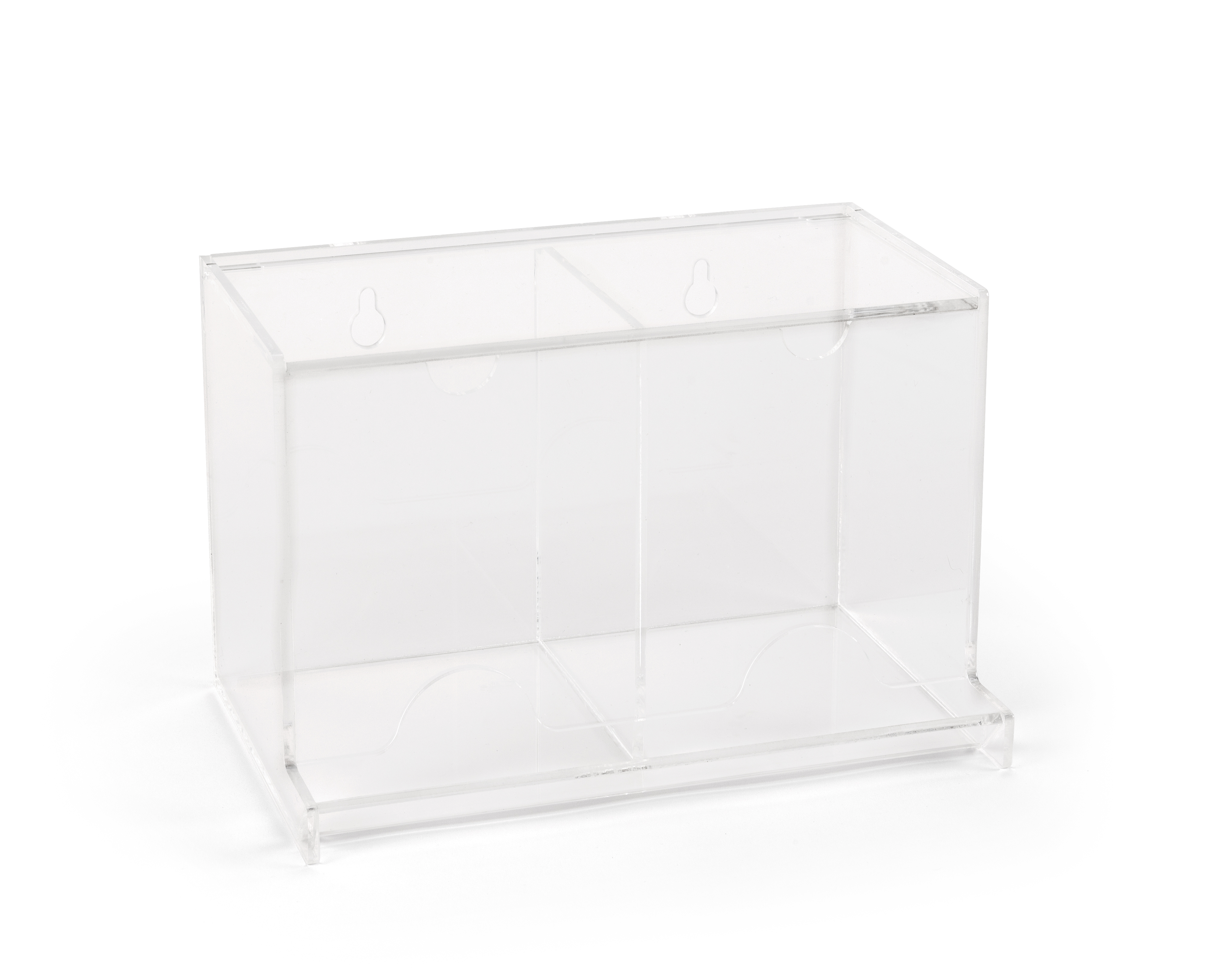 Double Acrylic Packet Holder, Countertop or Wall Mount, Top Loading - Clear - Image 3