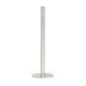 16-inch tall silver fixed post art gallery stanchion with 5-inch diameter base