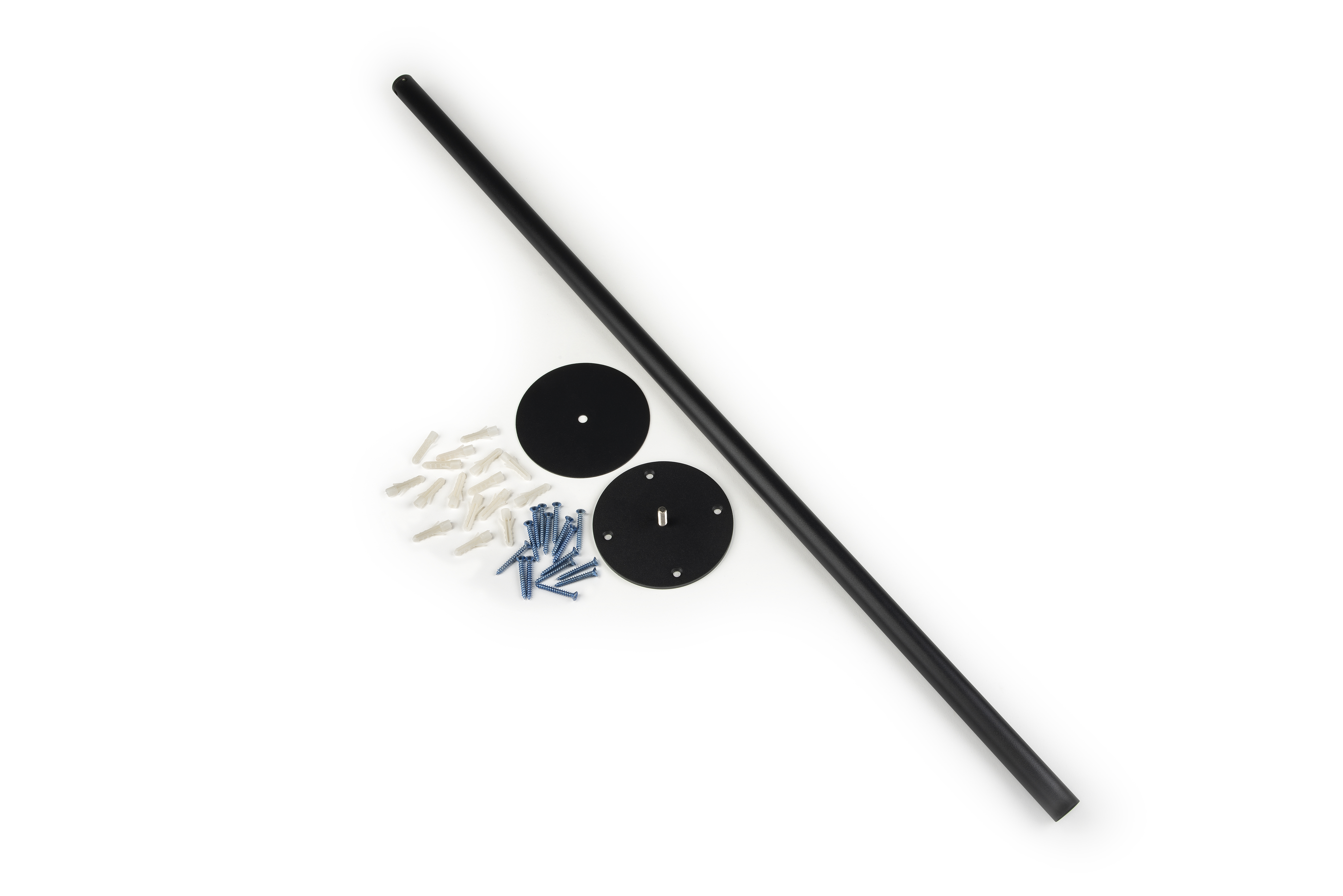 QueuePole Slim 39" Black Stanchion Post, Floor Mounting, Rope Not Included - Image 4