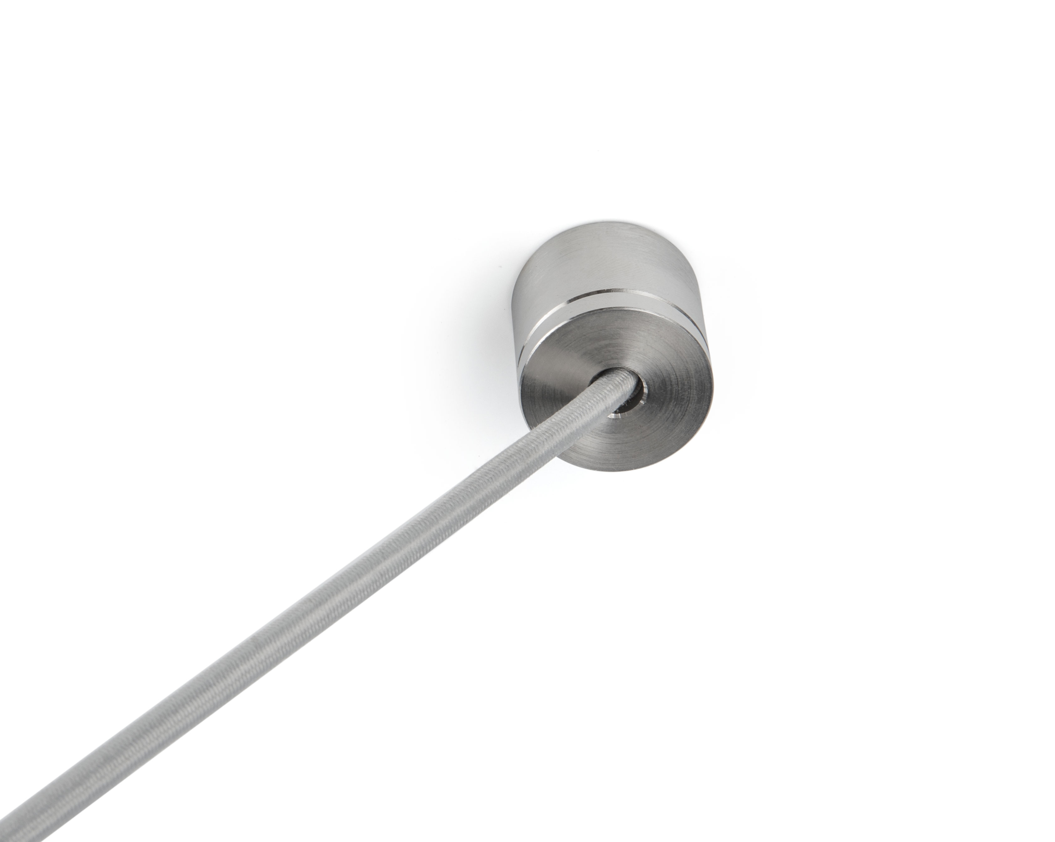 QueuePole Slim Wall Plate for Stanchion Rope, 1" Diameter - Silver - Image 2