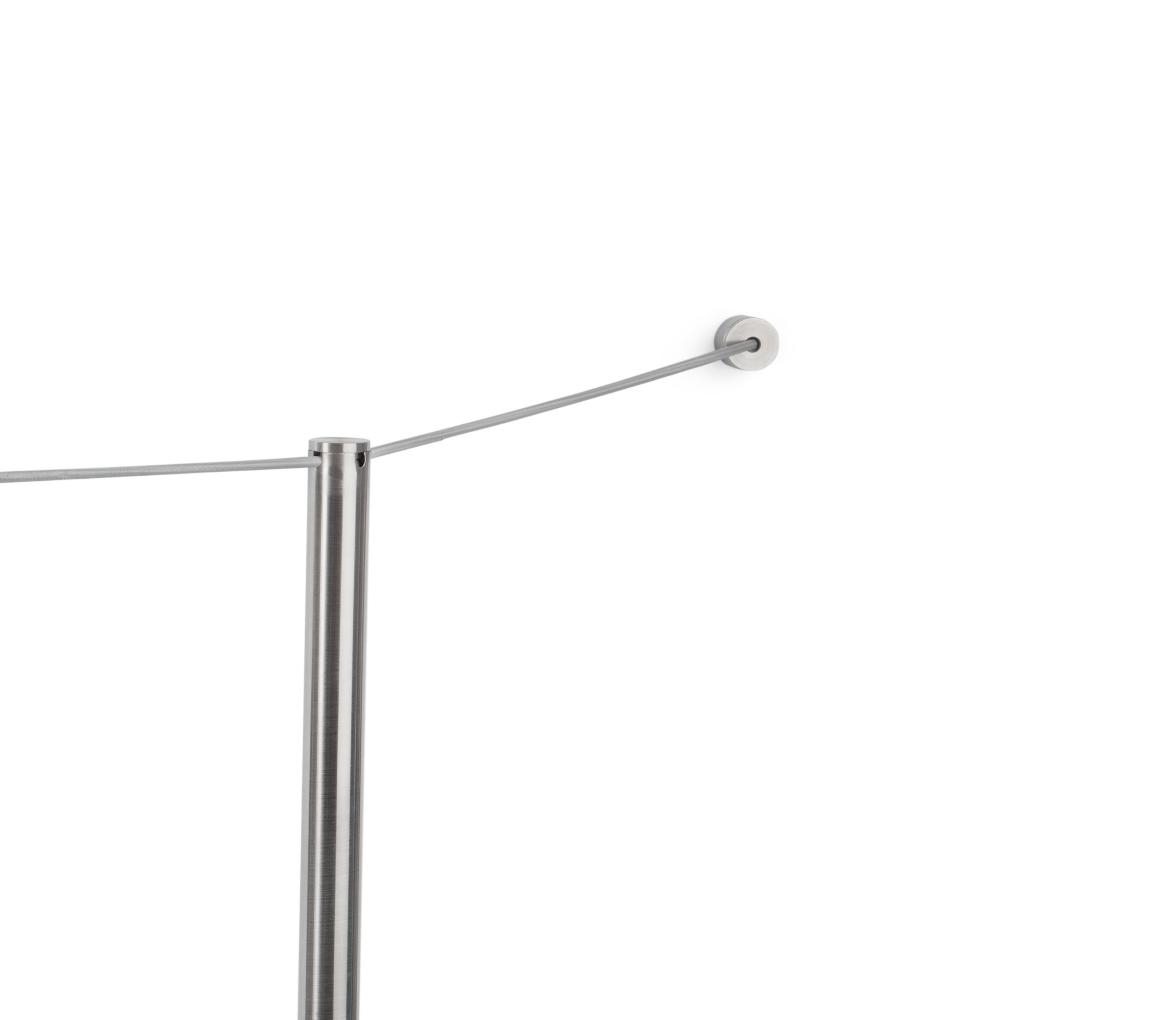 QueuePole Slim Wall Plate for Stanchion Rope, 1" Diameter - Silver - Image 3