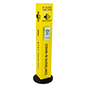 Custom stanchion sleeve with pamphlet holder with overall height of 52 inches