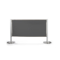 60"w x 40"h stainless steel stanchion advertising barriers