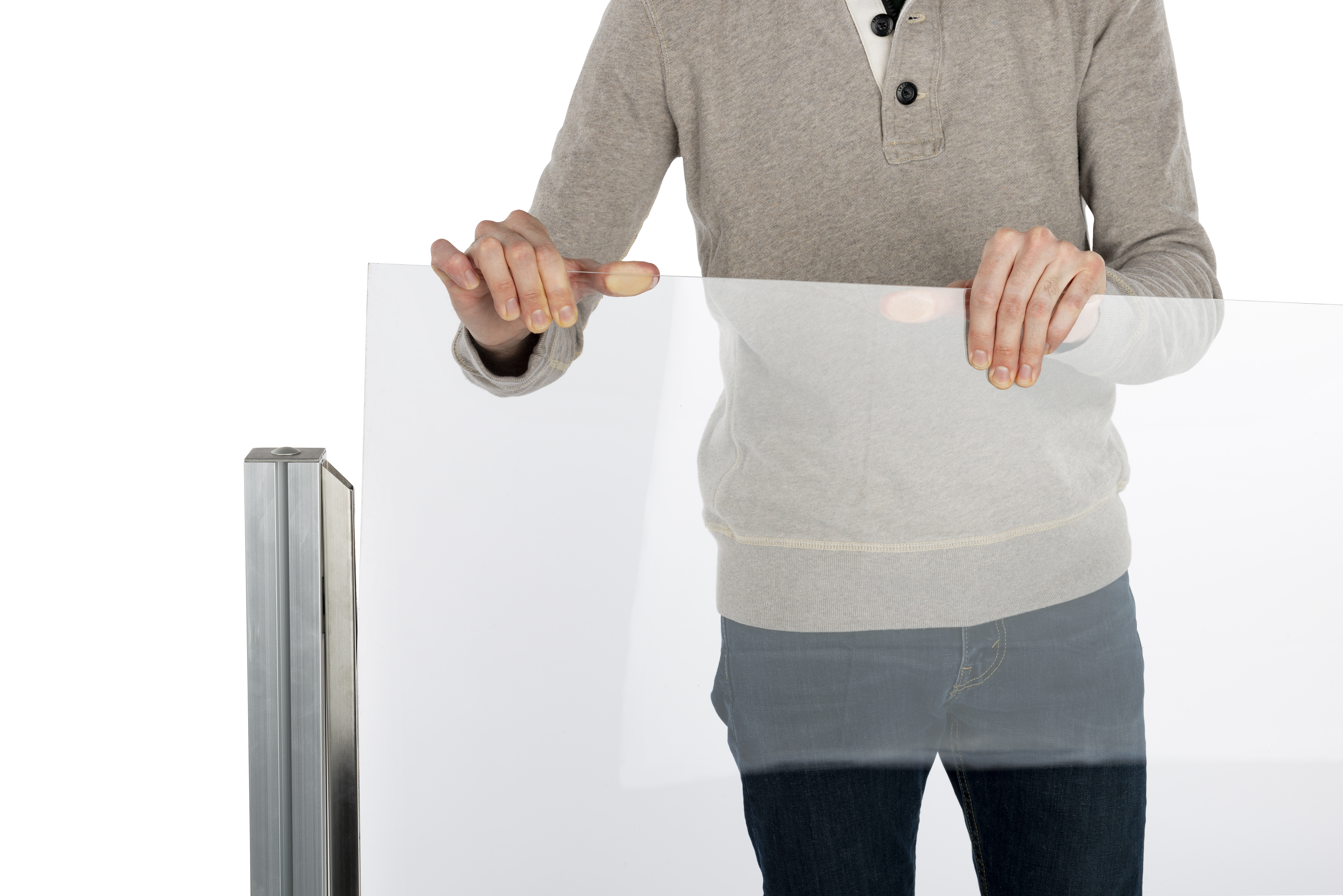 Acrylic Stanchion Post Panel Barriers | Rigid Clear Insert