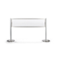60-inch wide by 15-inch tall transparent acrylic line barriers