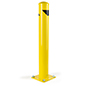 Steel bollard surface mount with yellow and black color