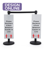 Coroplast stanchion advertising poster with lightweight coroplast stanchion advertising poster