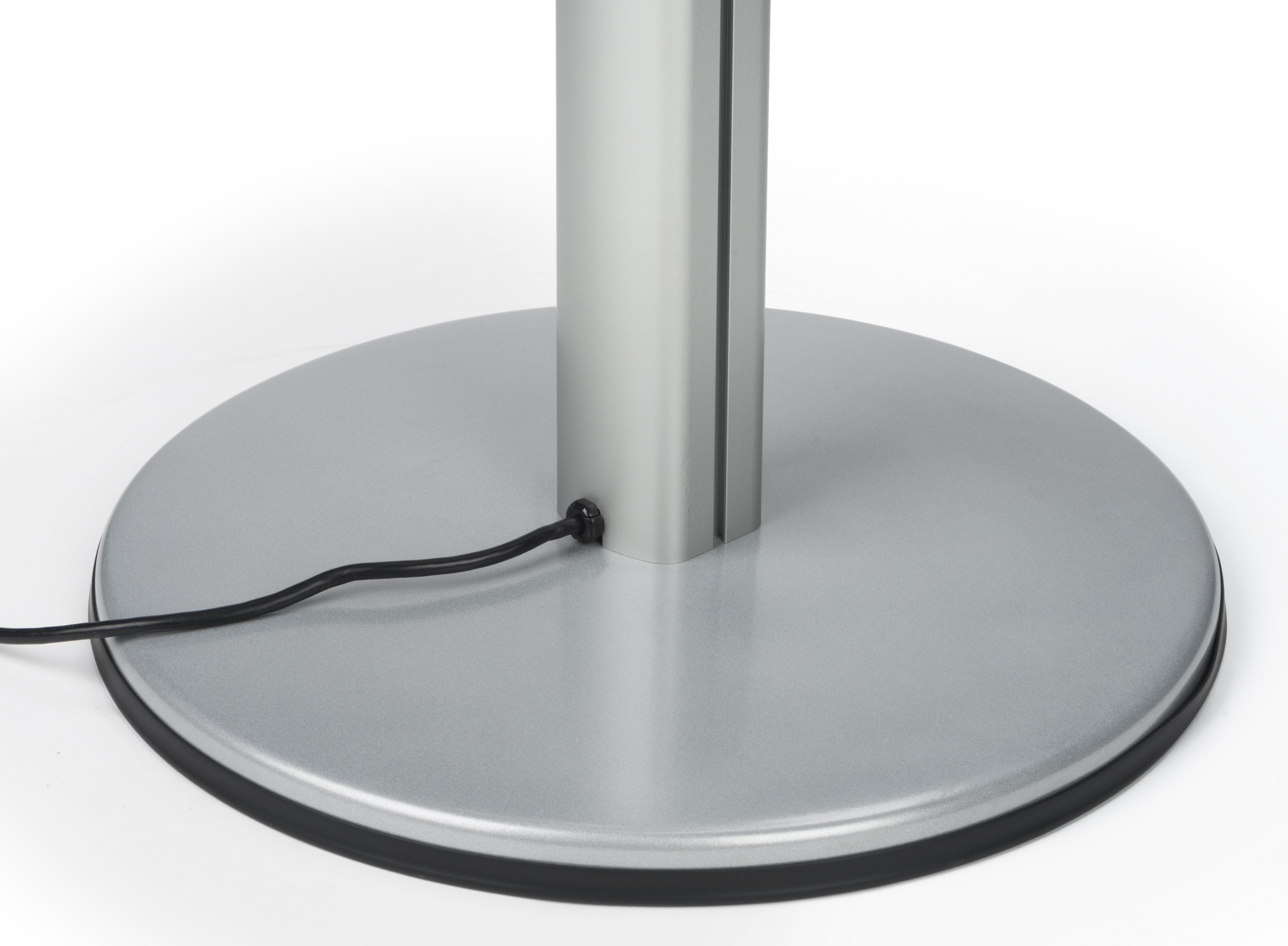 Charging Kiosk for Floor, (2) 22 x 28 Poster Frames, 6 Cables, Storage Shelf - Silver - Image 6