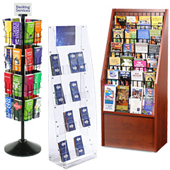 Magazine Holder Display Rack Floor-Standing Stand with Wheels for