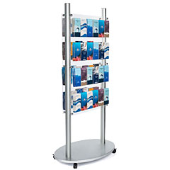 Pamphlets Display Stand with Wheels Display Rack Floor-Standing Magazine  Holder