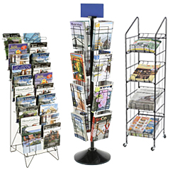 Freestanding Metal Magazine Racks | Steel and Aluminum Stands