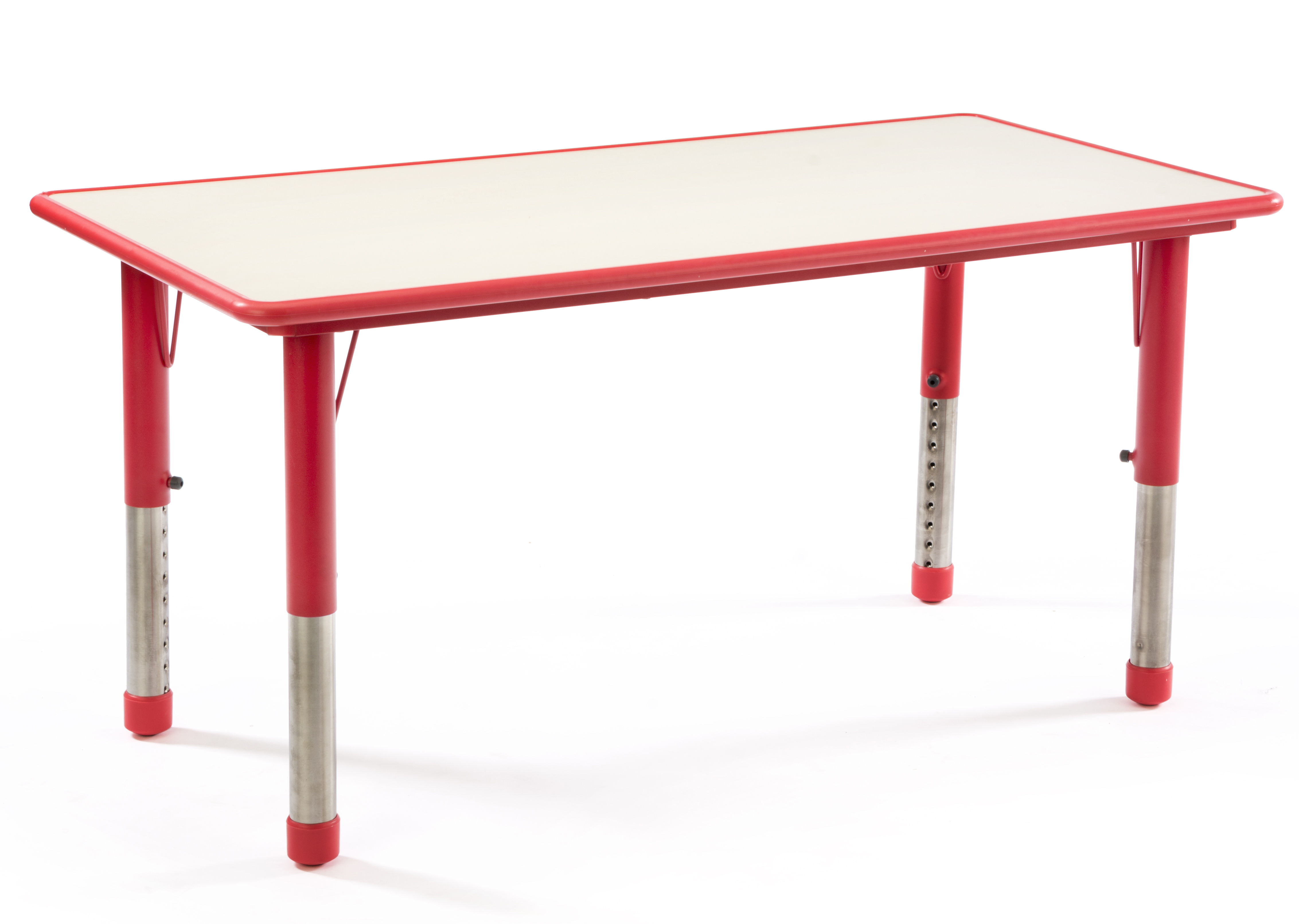 Red Height Adjustable Kids Table | (9) 1” Increments | Displays2Go
