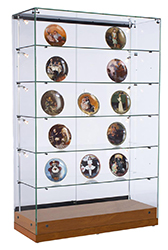 60 x 20 x 72 Retail Glass Display Case, Mirror