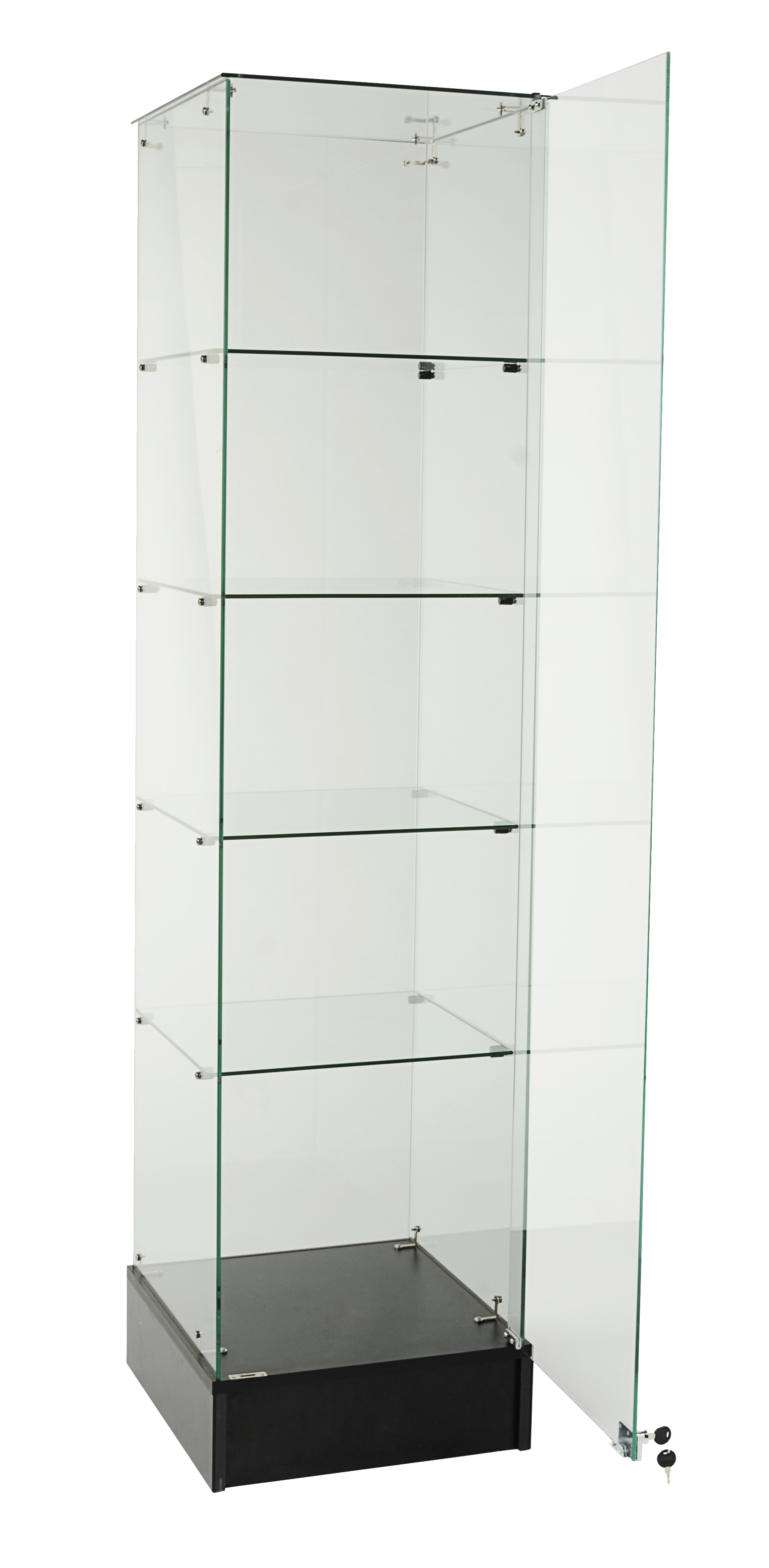 Frameless Glass Showcase 48W x 18D x 72H