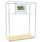 66 inch wide clothing rack with video screen 