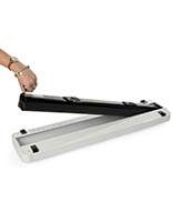 Replacement graphic cartridge for swap-out banner works well with black or white options
