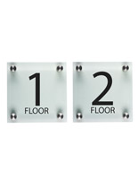 Elevator Floor Number Signs, 1" Depth