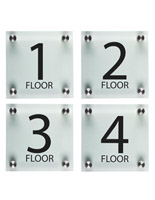 Stairwell Floor Level Signs, 1" Overall Depth