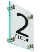 Floor Level Sign, 6" Overall Width