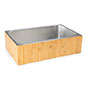 Ice pan with bamboo housing with 352 ft oz capacity