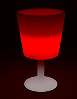 LED party bucket made of lightweight translucent plastic