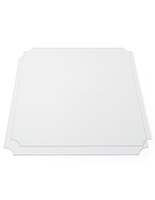 17.5 x 35.5 acrylic wire cart liners with curved corners for easy placement 
